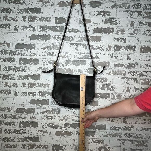 Coach | vintage black leather crossbody bag as is - Picture 5 of 14